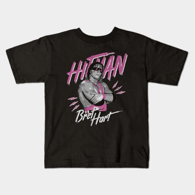 Bret Hart Hitman Pose Kids T-Shirt by MunMun_Design